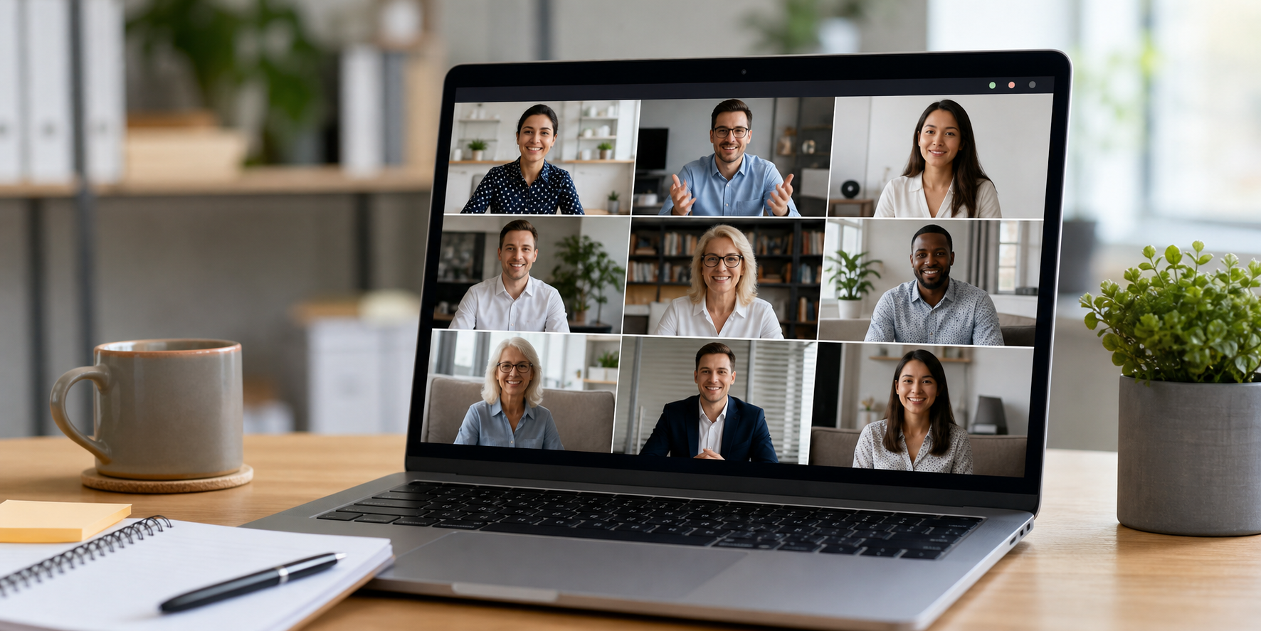 Virtual workshop on a laptop