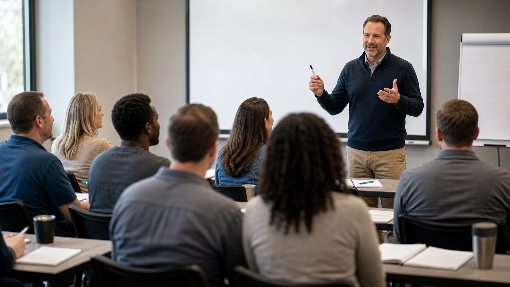Presenter leading a workshop