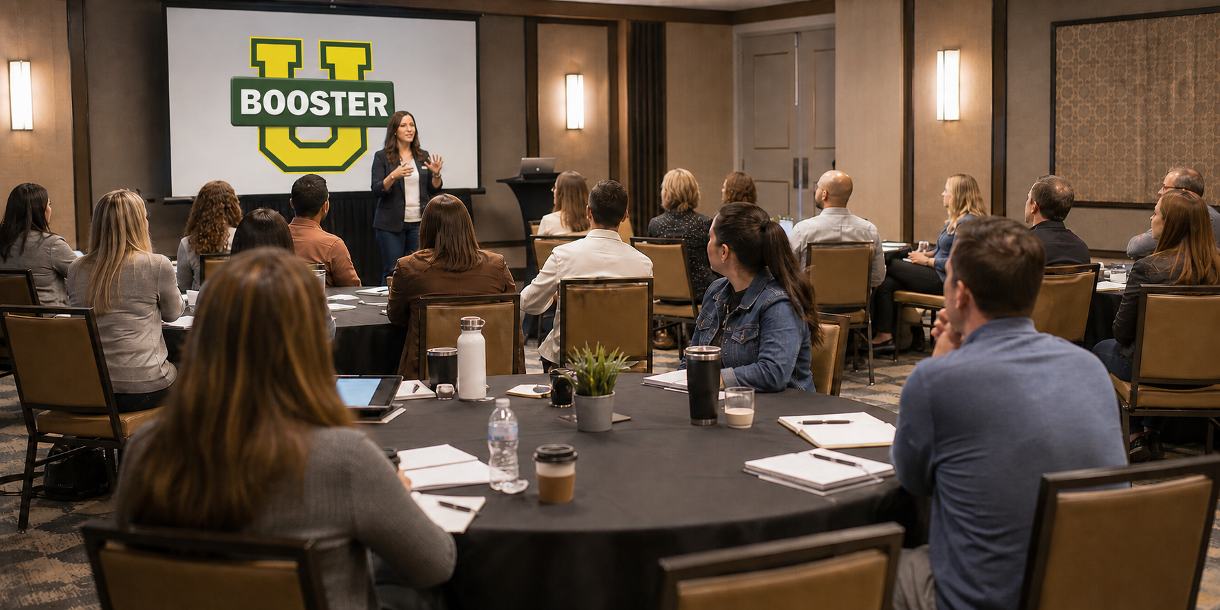 Professional Booster U seminar in a conference room