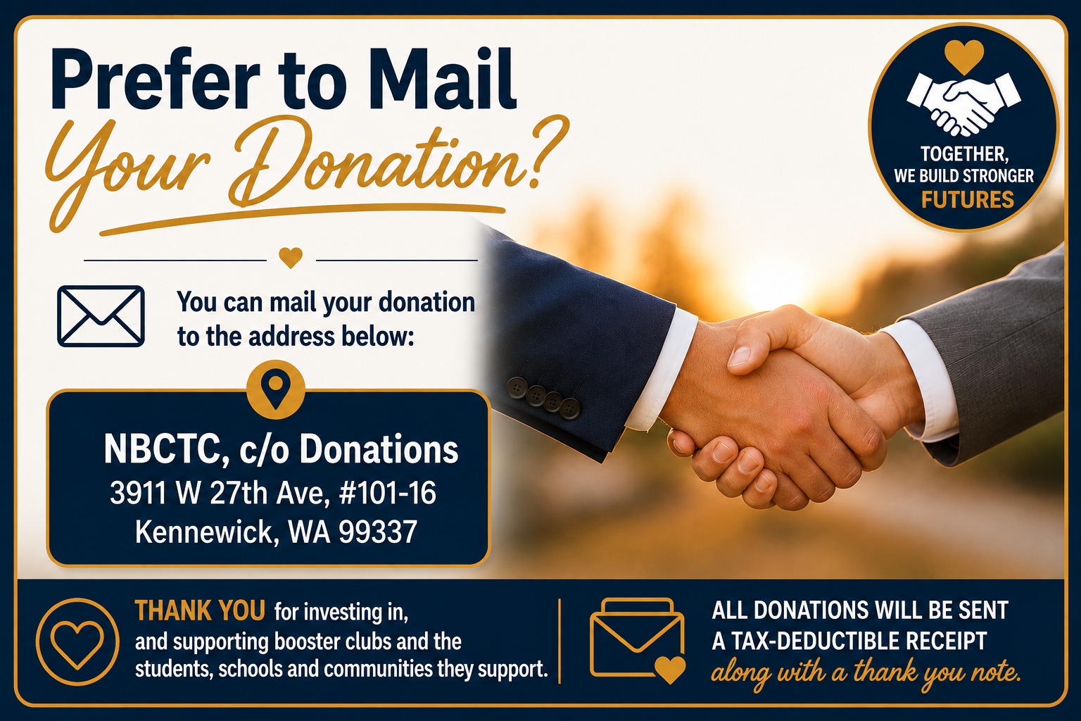 Mail donation instructions